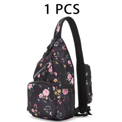 Sac à bandoulière grande capacité pour hommes et femmes – Sac de voyage polyvalent style sport brodé avec fermeture éclair sécurisée, idéal pour les trajets quotidiens mains libres et les activités en plein air, plusieurs coloris disponibles