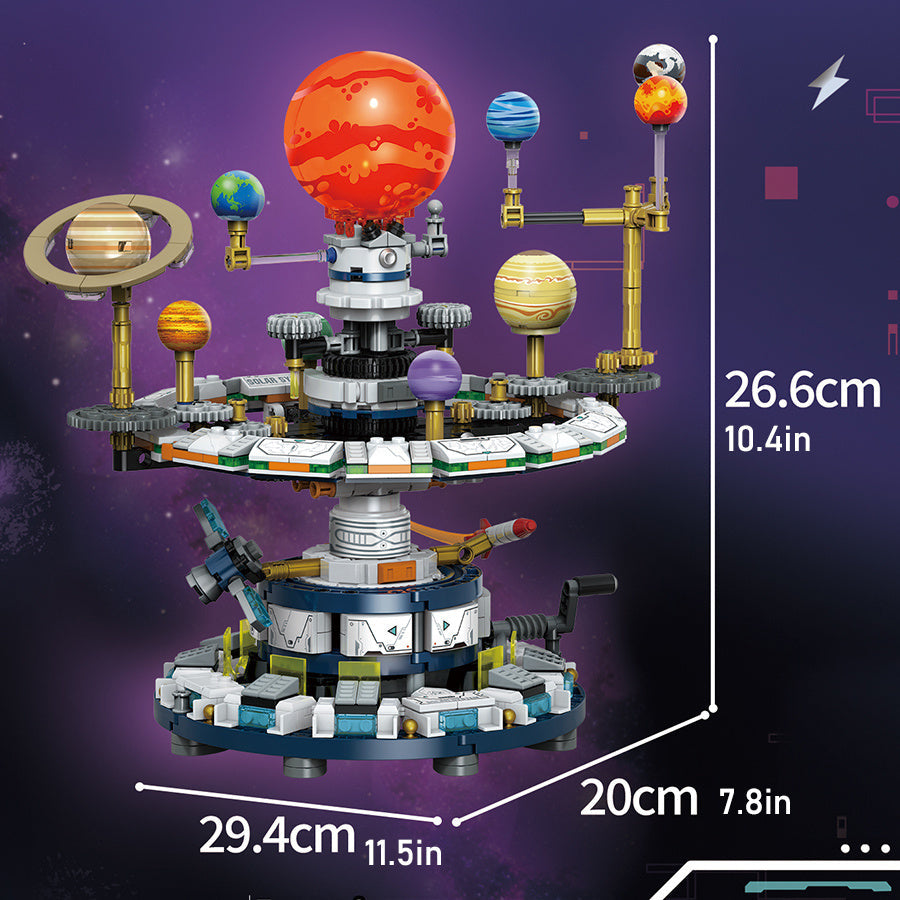 Modèle de planétarium à engrenages mécaniques du système solaire, kit de construction éducatif STEM avec système d'orbite planétaire pour enfants et adultes, cadeau d'anniversaire pour passionnés d'astronomie