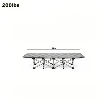 Lit d'appoint pliant robuste et lit de camp – Capacité de 256/347 kg, options de 170 cm/200 cm, matelas en option, lit de voyage portable pour adultes pour le camping, la terrasse et les invités