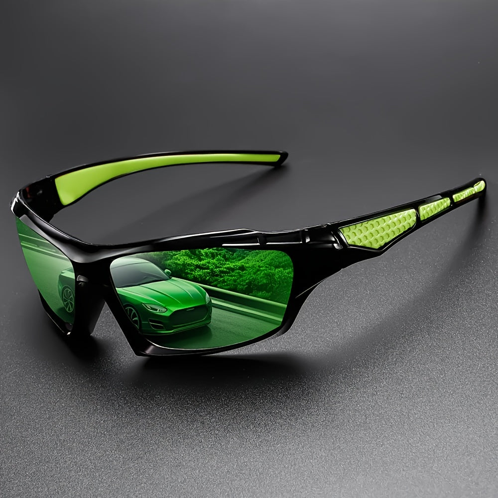 Lot de 5 lunettes de soleil polarisées enveloppantes pour hommes – Lunettes de protection rectangulaires à monture complète UV400 pour le cyclisme, la conduite, la pêche et les sports de plein air, lot économique