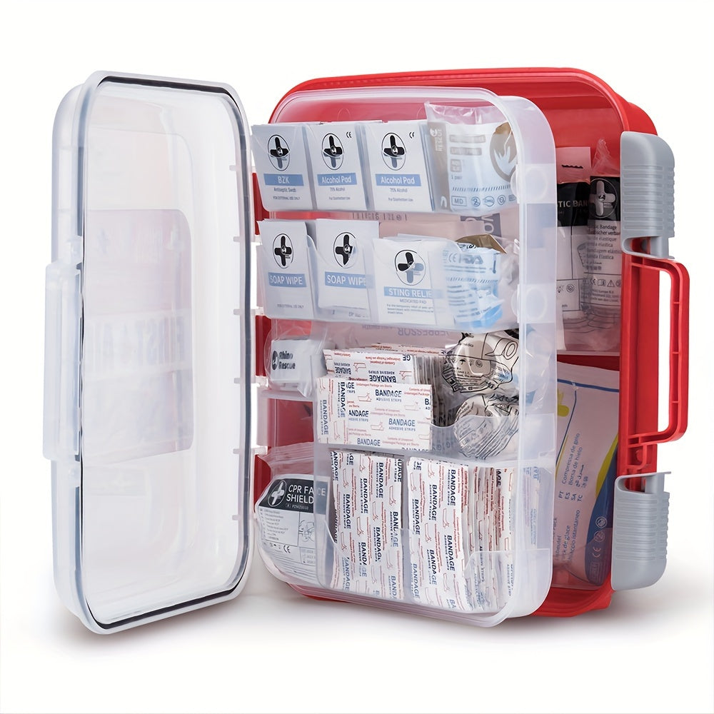 Trousse de premiers secours professionnelle polyvalente RHINO RESCUE - Idéale pour la maison, le bureau, les activités en plein air, le camping, la voiture, les voyages et les entreprises