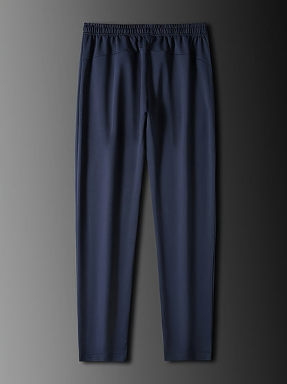 Pantalon de jogging pour homme avec cordon de serrage et poches, coupe classique resserré aux chevilles, en 95 % polyester pour le running, l'entraînement, le quotidien, le printemps et l'automne – Pantalon de sport confortable pour homme