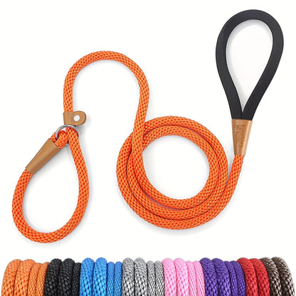 Laisse pour chien en nylon durable pour petits, moyens et grands chiens - Laisse de dressage robuste tissée S-XL, 8 couleurs, laisse de promenade avec poignée confortable et résistante
