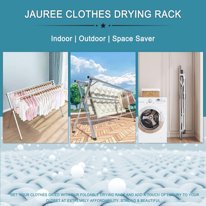 Séchoir à linge en acier inoxydable, 160 cm et 200 cm, rétractable, pliable et robuste, étendoir à linge intérieur/extérieur repliable avec longueur réglable pour balcon, chambre et buanderie