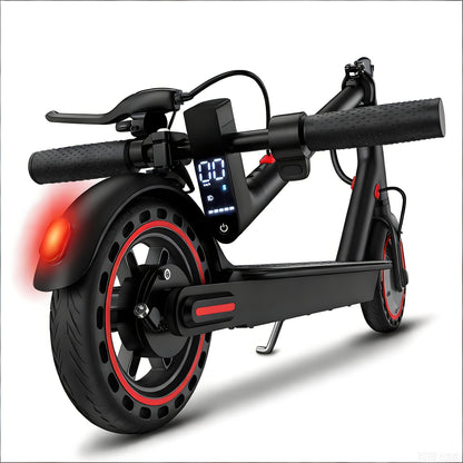Trottinette électrique pliable pour adultes, moteur 350 W, autonomie de 34 km, compatible avec application, pneus 8,5 pouces, 3 modes de vitesse, écran LED, frein arrière, e-trottinette urbaine portable, noire