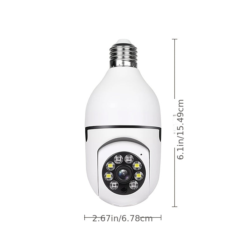 Lot de 2 caméras de sécurité ampoule 4 MP sans fil panoramique 360° HD WiFi 5 GHz/2,4 GHz, vision nocturne, audio bidirectionnel, contrôle par application, caméra de surveillance pour intérieur, maison, garage et animaux.