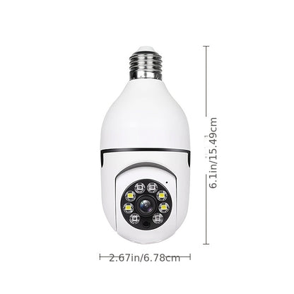 Lot de 2 caméras de sécurité ampoule 4 MP sans fil panoramique 360° HD WiFi 5 GHz/2,4 GHz, vision nocturne, audio bidirectionnel, contrôle par application, caméra de surveillance pour intérieur, maison, garage et animaux.