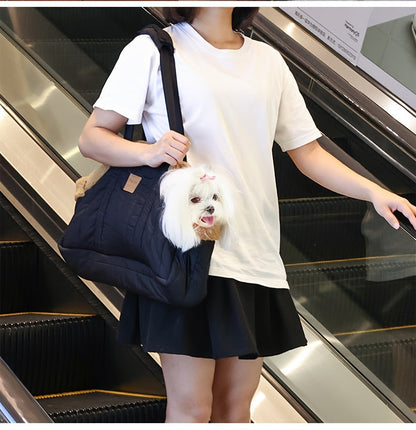 Sac de transport d'hiver pour animaux avec fermeture à pression – Sac fourre-tout chaud et confortable pour petits chiens et chats, idéal pour les activités en extérieur, disponible en marron, noir, beige, rose, vert et bleu