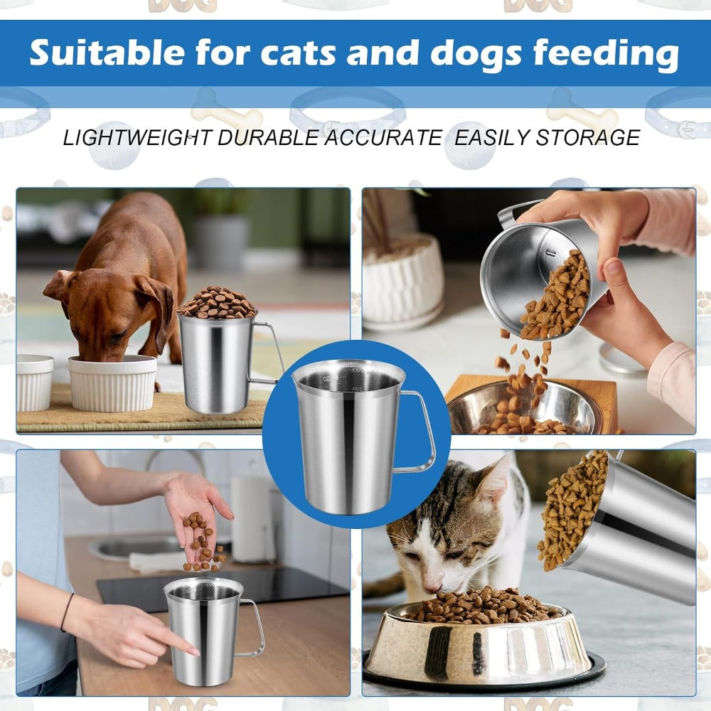 Pelle doseuse pour nourriture pour animaux – Gobelet doseur moulé par injection, lavable au lave-vaisselle, pour nourriture pour chien, chat et oiseau, contrôle précis des portions pour l'alimentation quotidienne et la gestion du poids de l'animal