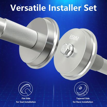 Kit de presse pour roulements 10 pièces – Jeu d'outils pour l'installation des bagues de roulement et des joints avec 9 adaptateurs double face, ajustement universel pour voitures, camions et SUV, outil de mécanicien professionnel