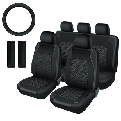 Housses de siège auto universelles en cuir synthétique, imperméables et matelassées, avec rembourrage en mousse, adaptées à toutes les saisons pour voitures, SUV et camions, gris, noir, rouge, bleu, lot de 1 ou 12 pièces
