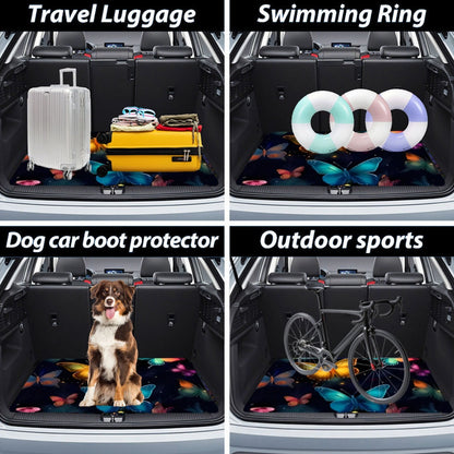 Tapis de coffre pour voiture – Revêtement de chargement antidérapant et imperméable avec motifs uniques, protection intérieure de véhicule durable contre la saleté, les déversements et les rayures, ajustement universel