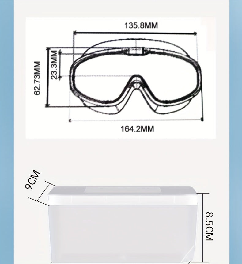 Lot de 2 lunettes de natation antibuée avec bouchons d'oreilles, pince-nez et sac étanche – Lunettes de natation avec protection UV pour hommes, femmes et adolescents, kit d'accessoires pour piscine extérieure et sports nautiques