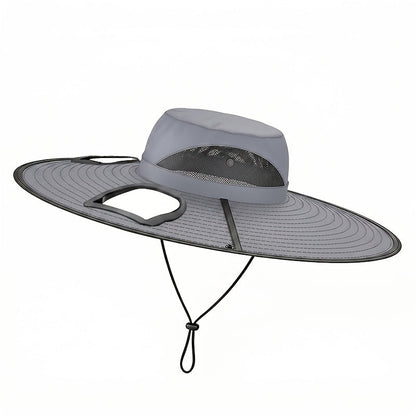 Solar Powered Fan Hat with USB Charging – Wide Brim Sun Protection Hat with Built-In Cooling Fan for Men, Lightweight Long Battery Life Outdoor Hat for Fishing, Hiking, Mountain Climbing & Daily Wear