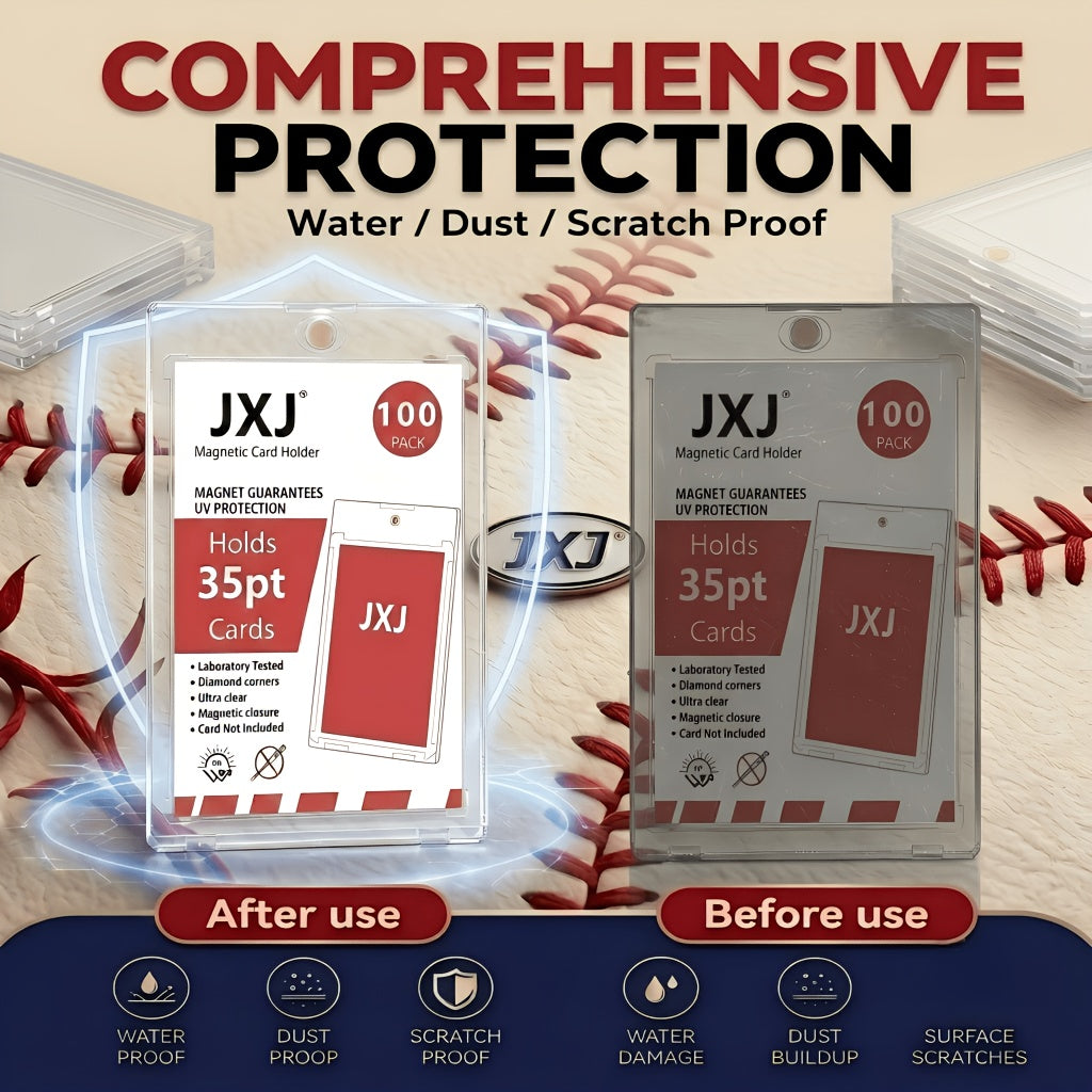 Lot de 400 porte-cartes magnétiques One Touch, protecteurs de cartes à collectionner, étui rigide en plastique de 35 pt pour cartes de baseball, cartes de sport, Pokémon TCG, cadeau de Noël ou d'Halloween pour collectionneurs