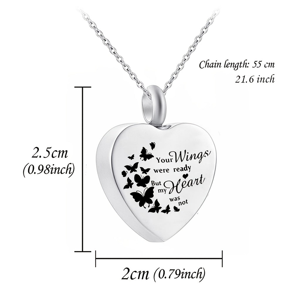 Lot de 2 mini urnes souvenirs pour cendres - Ensemble de pendentifs commémoratifs en forme de cœur en acier inoxydable pour cendres d'animaux et d'humains, petits bijoux funéraires pour femmes, hommes et êtres chers (bleu ou violet)