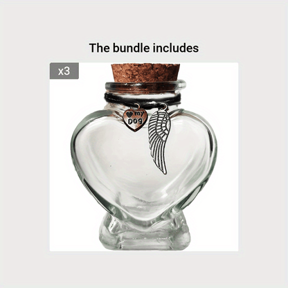 Bouteille souvenir pour poils d'animaux – Urne pour poils de chien ou de chat, cadeau de condoléances pour perte  d'animal, élégante mini urne pour conserver une mèche de poils pour toujours