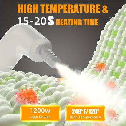Nettoyeur vapeur portatif, 4,4 bars, haute puissance, chauffe rapide, 6 têtes multifonctions, grand réservoir de 1,4 L, double sécurité, pour cuisine, canapé, sol, salle de bain, voiture, réfrigérateur, climatiseur