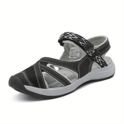 Women's Hiking Sandals Outdoor Sport Athletic – Breathable Soft Comfort Summer Walking Sandals Hook-Loop Closure Cap Toe TPR Sole Gift for Mom Daughter Ladies