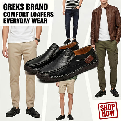 Men's Slip-On Loafers Lightweight Comfortable Casual Shoes for Driving Shopping Everyday Wear Flexible All-Season Footwear Black Light Brown Dark Brown Sizes US 3.5-12.5