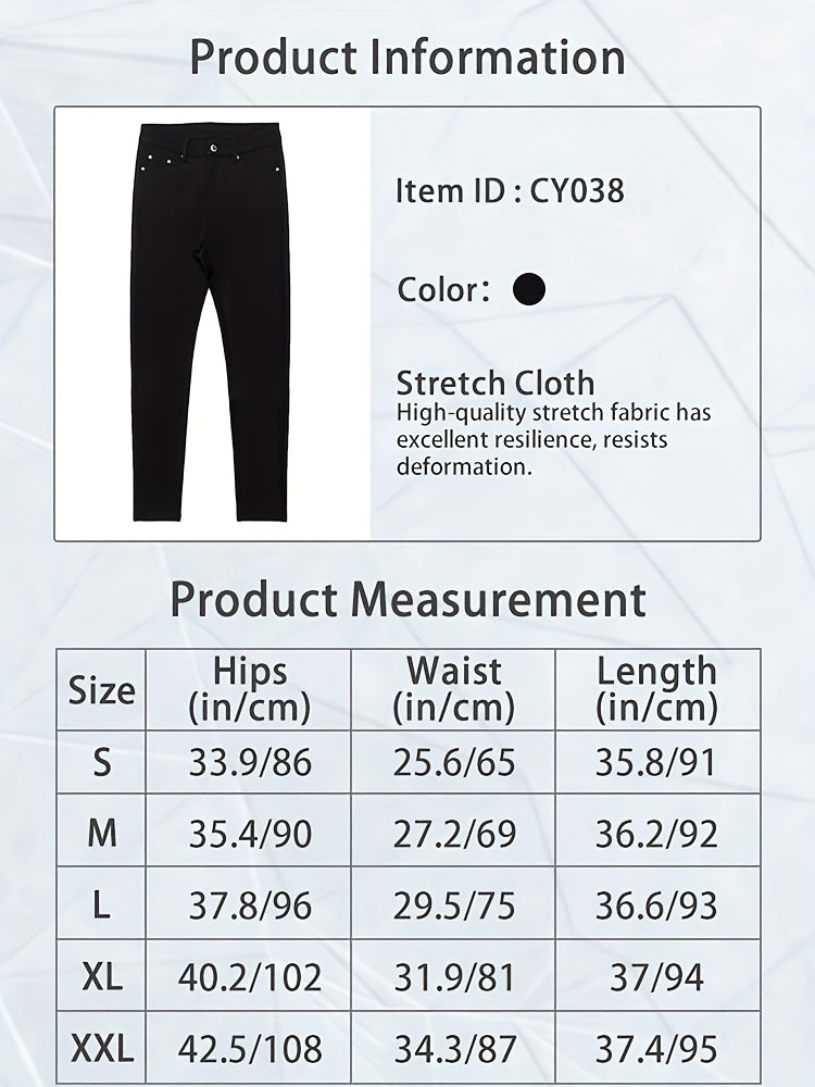 Jean skinny stretch taille haute pour femme, détail bouton en métal, style urbain, pantalon en jean coupe ajustée, 10 couleurs, S-XXL