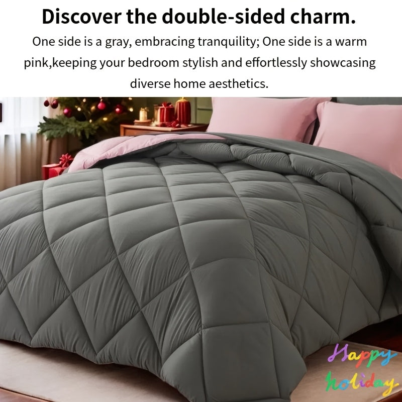 Ensemble de literie 7 pièces pour lit Queen/King – Parure de lit en microfibre douce à plis pincés, comprenant une couette, un drap-housse, un drap plat et 4 taies d'oreiller, ensemble de literie toutes saisons pour la maison et le dortoir