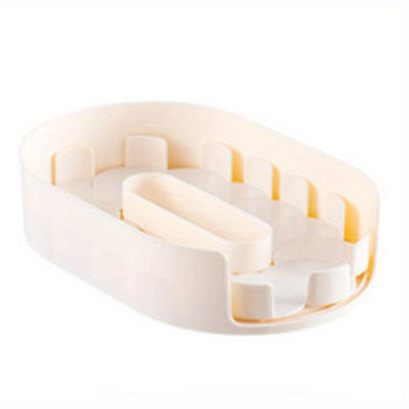 Rotating Kitchen Storage Tray Organizer – Clear Plastic Multi-Compartment Lazy Susan for Cabinet, Refrigerator & Countertop – Detachable Space-Saving Rotating Shelf for Pantry & Kitchen Organization