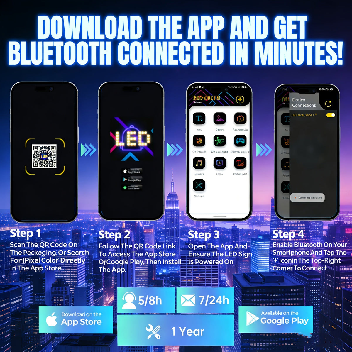 Panneau d'affichage LED matriciel flexible 16x96 – Enseigne défilante RVB programmable avec application et télécommande, alimentée par USB, éclairage animé DIY pour boutique, magasin, hôtel, voiture, décoration intérieure