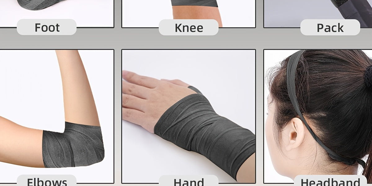 Bande de mousse protectrice (sous-bandage) OK TAPE pour le sport, 4 rouleaux - Protection pour chevilles, poignets, mains et genoux, 7 cm x 27,5 m par rouleau