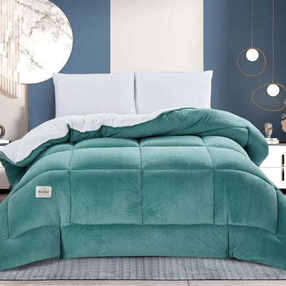 Couette toutes saisons – Douce et épaisse, piquage en damier, couleur unie, ultra-respirante, lavable en machine, pour l'automne, l'hiver et le printemps, tailles simple, double, grand lit et très grand lit