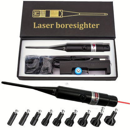 Kit laser de réglage de tir rouge/vert avec 8 ou 32 adaptateurs, universel multi-calibre de 0.17 à 12GA pour fusil, pistolet et fusil de chasse - Outil tactique de mise à zéro d'arme