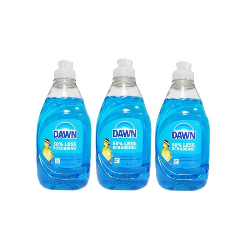 Liquide vaisselle Dawn Ultra parfum original, lot de 3 – 221 ml chacun, puissance dégraissante multipliée par 3, une vaisselle impeccable à chaque lavage, lot économique pour la maison et la cuisine