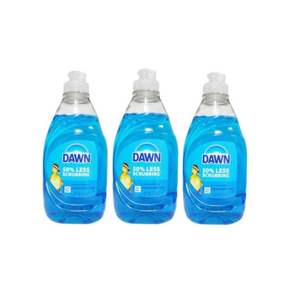 Liquide vaisselle Dawn Ultra parfum original, lot de 3 – 221 ml chacun, puissance dégraissante multipliée par 3, une vaisselle impeccable à chaque lavage, lot économique pour la maison et la cuisine