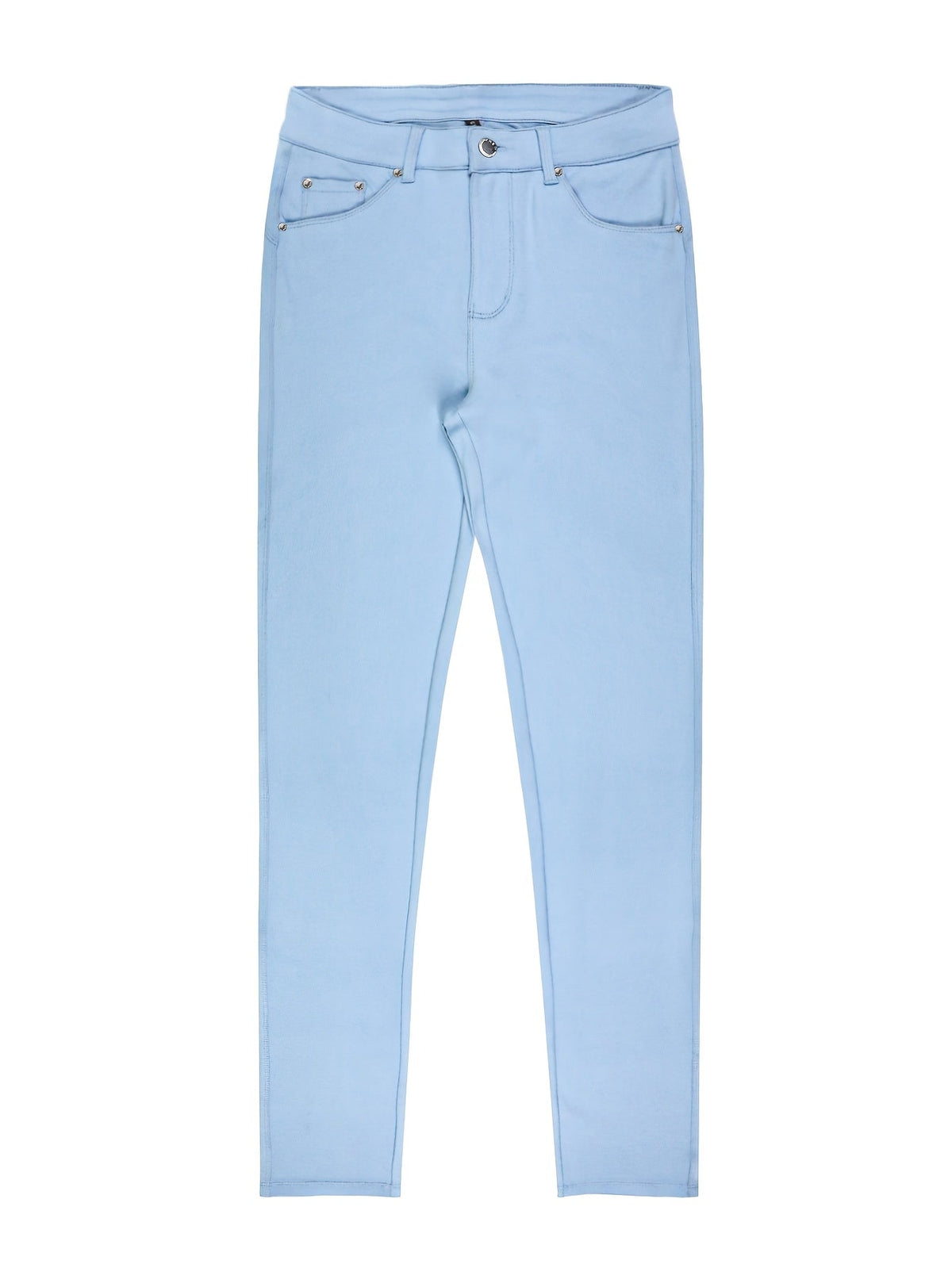 Jean skinny stretch taille haute pour femme, détail bouton en métal, style urbain, pantalon en jean coupe ajustée, 10 couleurs, S-XXL