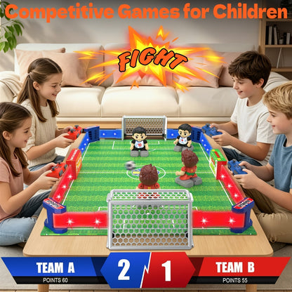 RC Foosball Table Game Multiplayer Light-Up Soccer Board with Goal Sound Effects, Rechargeable Remote Control Football Game – Tournament Style Party Game Gift for Kids, Adults & Soccer Players