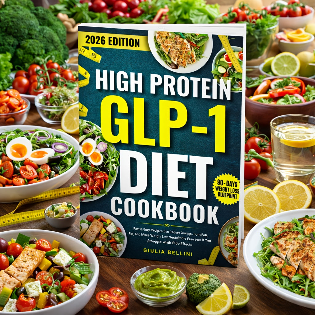 Livre de recettes riche en protéines pour régime GLP-1 – Recettes rapides et faciles pour réduire les fringales, brûler les graisses et rendre la perte de poids durable | Guide de plan de repas adapté à l'Ozempic et au Wegovy