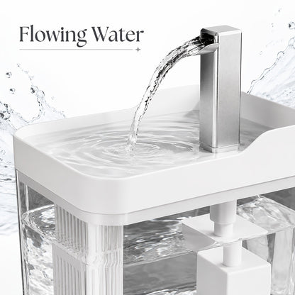 Fontaine à eau automatique pour animaux, abreuvoir à recirculation pour chats et chiens, ultra-silencieux, alimenté par USB, niveau d'eau visible, facile à nettoyer, aucune pile requise