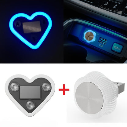 Éclairage d'ambiance LED pour intérieur de voiture – Veilleuse néon en forme de cœur et de fleur, alimentée par USB, décoration de fenêtre de voiture mignonne pour femmes et filles, accessoires de voiture pour la Saint-Valentin | Velora