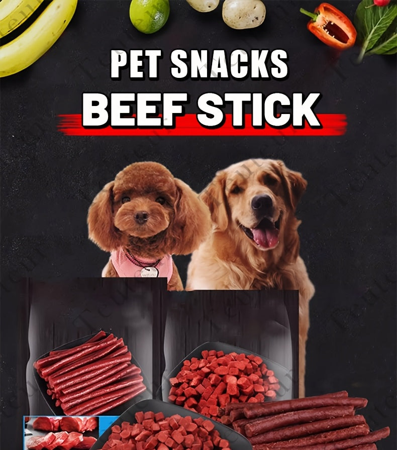 Bâtonnets de bœuf naturels de qualité supérieure pour chiens – Friandises protéinées sans céréales, type viande séchée et à mâcher pour chiots, chiens adultes de petite, moyenne et grande taille, récompenses d'éducation durables pour toutes les races