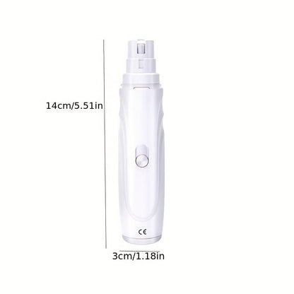 Lime à ongles électrique pour chiens et chats – Ponceuse à griffes silencieuse rechargeable par USB avec 2 vitesses et 3 tailles d'ouverture, outil de soin sécurisé à faible niveau sonore