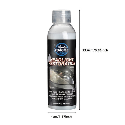Spray de revêtement protecteur UV pour kit de restauration de phares – Formule chimique éliminant le jaunissement, l'oxydation et le voile, pour redonner aux phares ternis et opaques une clarté cristalline, pour tous les véhicules