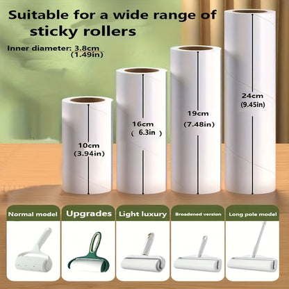 Set de rouleaux anti-poils d'animaux portables avec 5 recharges extra-adhésives - Rouleau anti-peluches jetable pour poils de chien et chat sur tapis et vêtements - Rouleau de papier facile à remplacer (3 tailles au choix)