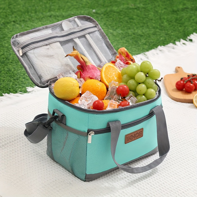 Sac à lunch isotherme pliable et portable, sac fourre-tout pour boîte à bento, doublure en aluminium étanche gardant les aliments frais et froids pour le travail, les voyages, les pique-niques et l'école