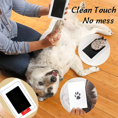 Kit tampon encreur pour empreintes de pattes de chiens et chats – Lot de 3 tampons encreurs noirs à séchage rapide, souvenir durable pour nouveaux propriétaires d'animaux, visites chez le vétérinaire et cadeaux commémoratifs