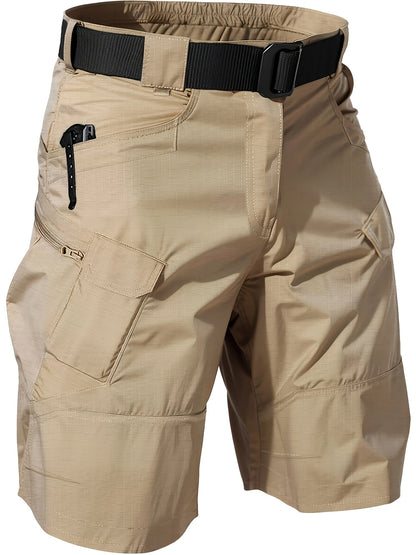 Shorts cargo pour hommes – Shorts tactiques de travail respirants à séchage rapide avec design multi-poches pour la randonnée, le plein air, la pêche et le quotidien, Noir Kaki Gris Vert Fougère, Tailles S-XXXL