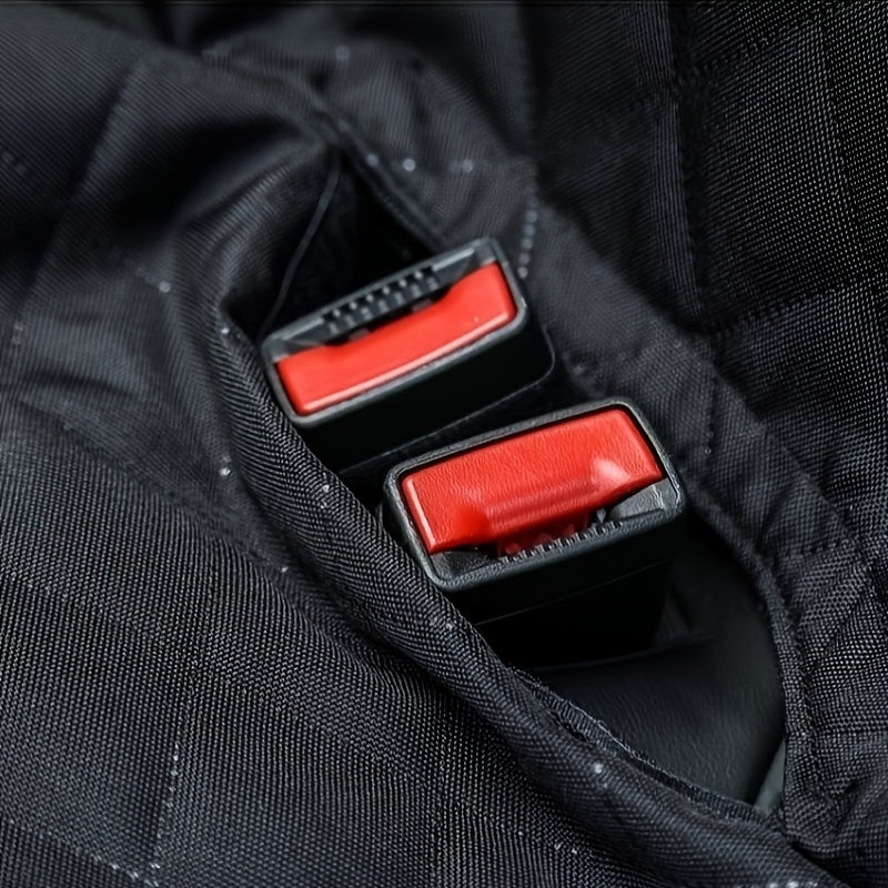 Housse de siège auto pour chien pour siège arrière – Imperméable, antidérapante et anti-rayures, protège-siège lavable compatible avec accoudoir, convient à la plupart des voitures, SUV et camions, motif fleurs et crânes noir
