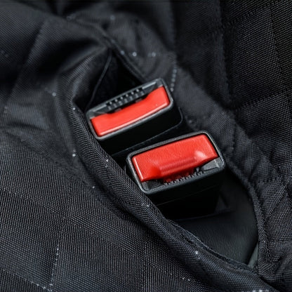 Housse de siège auto pour chien pour siège arrière – Imperméable, antidérapante et anti-rayures, protège-siège lavable compatible avec accoudoir, convient à la plupart des voitures, SUV et camions, motif fleurs et crânes noir