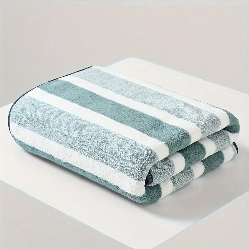 Ensemble de serviettes de bain rayées, absorbantes, à séchage rapide, ultra douces et douces pour la peau, 70 x 140 cm, pour la maison, la salle de bain ou la plage – Disponible en lot de 1 ou 4, plusieurs couleurs au choix