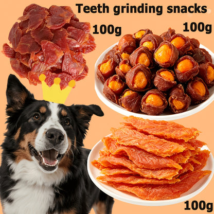 Friandises riches en protéines pour chiens : lamelles de poulet et de canard, sans céréales, récompenses de dressage, saucisses, santé dentaire, faible en gras, facilement digestibles, races moyennes et grandes, coffret cadeau, assortiments multi-saveurs