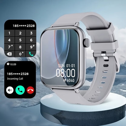 Montre intelligente pour hommes et femmes, étanche IP68, écran tactile complet de 1,83 pouce – Appels et messages sans fil, podomètre, suivi de fitness, compatible iPhone et Android, 6 options de couleur